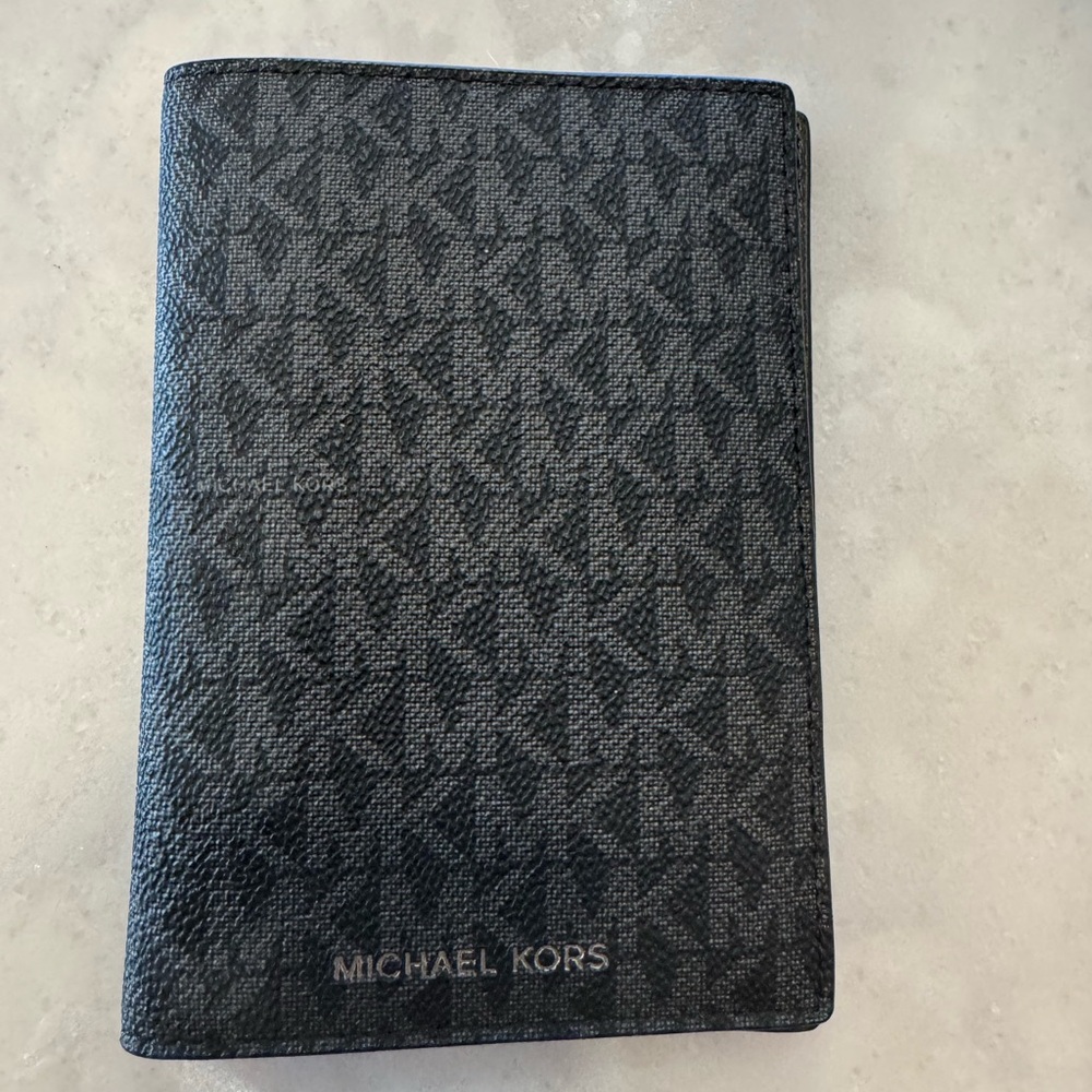 Michael Kors Black Leather Passport Wallet